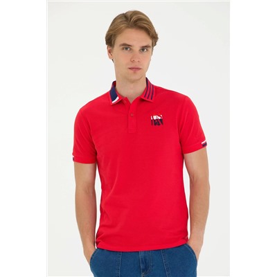 Erkek Kırmızı Polo Yaka Tişört