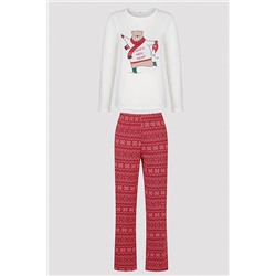 Penti Yeni Yıl Konseptli Uzun Kollu Pijama Takımı PNOO312C23SK-MIX