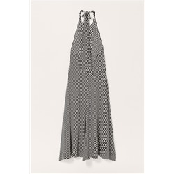 LIMITED EDITION STRIPED HALTER DRESS