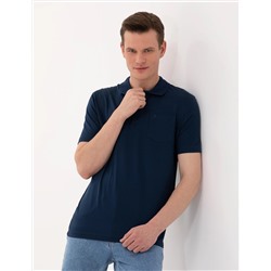 Lacivert Regular Fit Polo Yaka Merserize Tişört