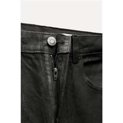 ZW COLLECTION RELAXED MID-WAIST WAXED JEANS