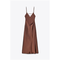SATIN MIDI DRESS