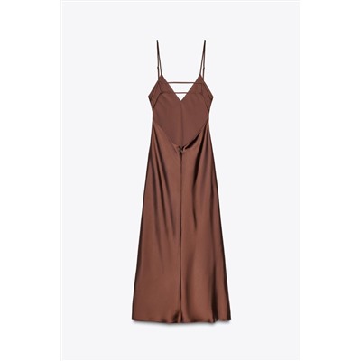 SATIN MIDI DRESS