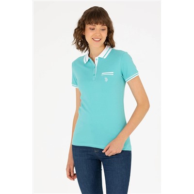 Kadın Mint Polo Yaka Tişört
