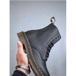 Dr. Martens Martin 1460 классической серии с 8 отверстиями из мягкой матовой кожи личи черного цвета для мужчин и женщин