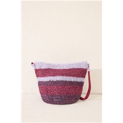 Bolso cruzado rafia estampado multicolor