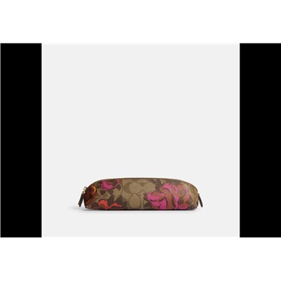 Pencil Case In Signature Canvas With Jumbo Floral Print