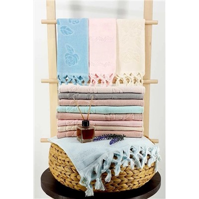 Fiesta Home Fiesta Işlemelik Havlu Soft Kadife Jakarlı Etamin Bağlamalı 30x50
