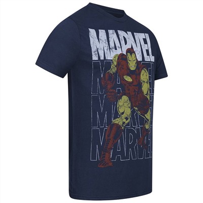 IRON MAN MARVEL Repeat Herren T-Shirt FBMTS551NVY