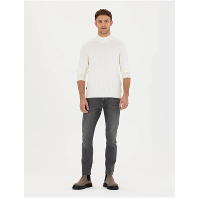 Ekru Slim Fit Kazak