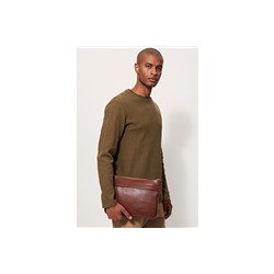 Bolso de mano de piel Marrón