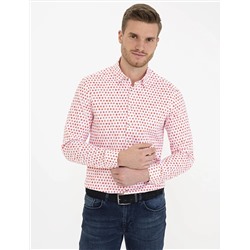Pembe Slim Fit Uzun Kollu Gömlek