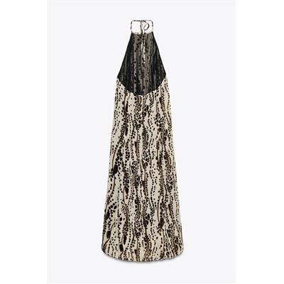 ZW COLLECTION PRINTED HALTER DRESS