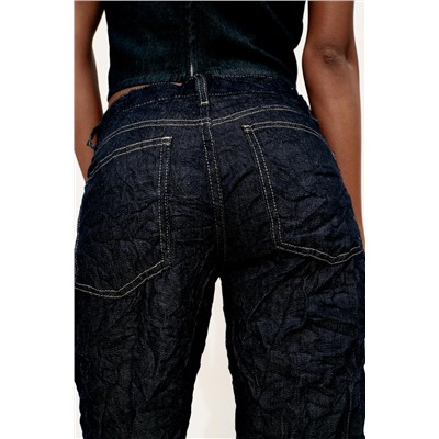 TRF CREASED-EFFECT MID-RISE JEANS