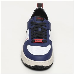 Hugo boss - sneakers kilian - cuero - azul noche y blanco