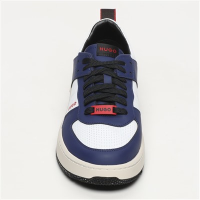 Hugo boss - sneakers kilian - cuero - azul noche y blanco
