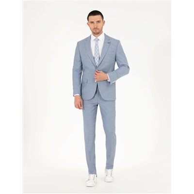 Açık Mavi Ekstra Slim Fit Takım Elbise