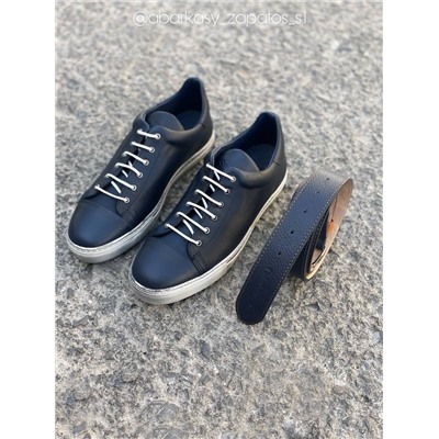 JOE SANCHEZ COR 19407 MARINO+Ab.Zapatos Pelle NAPA (200-2-3) MARINO АКЦИЯ