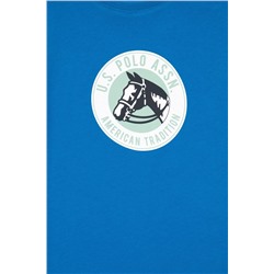 Erkek Çocuk Kobalt Oversize Bisiklet Yaka Tişört