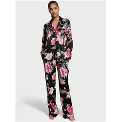 Glazed Satin Long Pajama Set