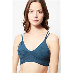 Bralette con relleno Azul petróleo