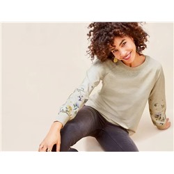 ESMARA® Damen Sweatpullover, mit Bio-Baumwolle
