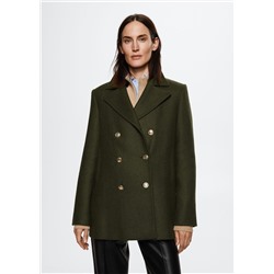 Abrigo botones dorados -  Mujer | MANGO OUTLET Melilla