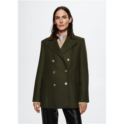 Abrigo botones dorados -  Mujer | MANGO OUTLET Melilla