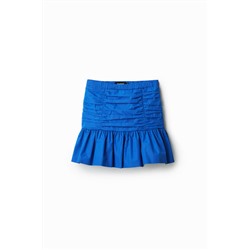 Minifalda drapeada volante
