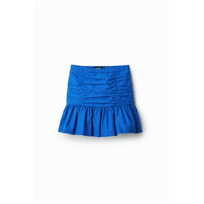 Minifalda drapeada volante