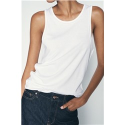 T-SHIRT WITH CONTRASTING RIBBED TRIMS