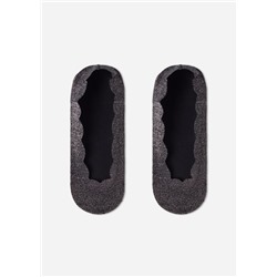 Unsichtbare Socken mit Glitzer