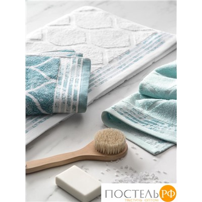Togas К-т полотенец КАЙЛАН бел-бирюз 40х60/50х100/70х140