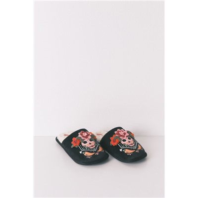 Zapatillas casa print 3D calaveras mexicanas