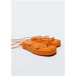 Sandalia tiras plataforma  -  Mujer | MANGO OUTLET Melilla