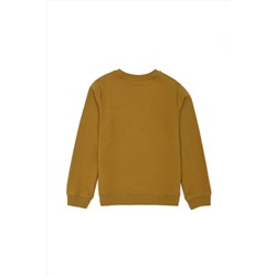 Erkek Çocuk Açık Haki Basic Sweatshirt