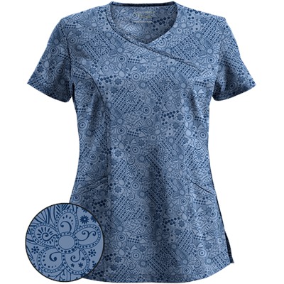 Advantage STRETCH by Butter-Soft™ Pretty Patches Ceil Scrub Top