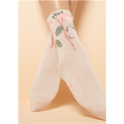 Kurze Sportsocken mit Blumenmuster Eco