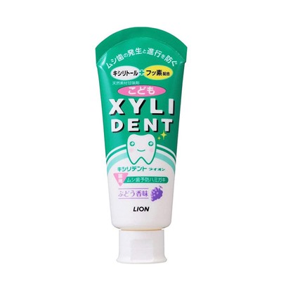LION Зубная паста детская со фтором  XYLI DENT вкус винограда 1-8 лет 60 гр