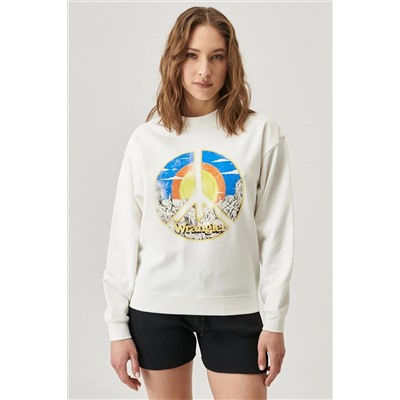 Wrangler Kadın Regular Fit Normal Kesim %100 Pamuk Sweatshirt W6Z2