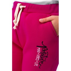 Теплые брюки из футера трехнитки с начесом для девочки Bonito