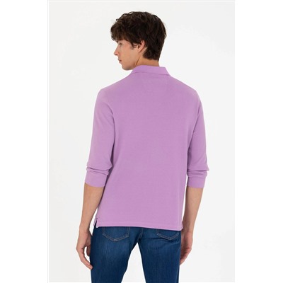 Erkek Lila Basic Sweatshirt