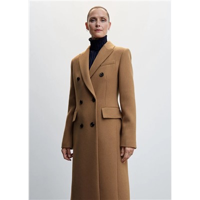 Abrigo lana entallado -  Mujer | MANGO OUTLET Melilla