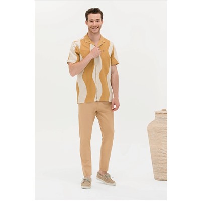 Erkek Camel Kanvas Pantolon