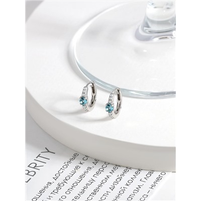 Серьги из серебра с фианитами родированные 925 пробы с053р202