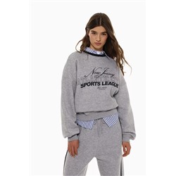 Sweatshirt with contrast neck