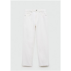 Jeans Blanca rectos crop
