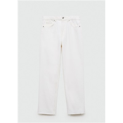 Jeans Blanca rectos crop