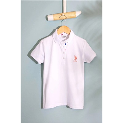 U.S. Polo Assn., Beyaz Kız Çocuk T-Shirt