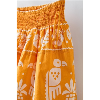 BIRD PRINT SKIRT